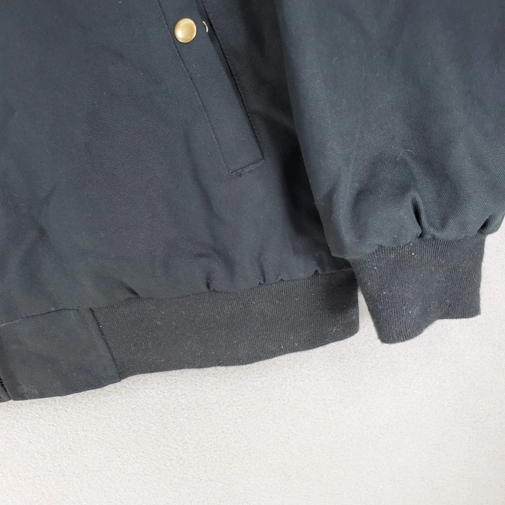 Snap-On Tools Jacket Men's XXL Black Quilt Lined Hooded Coat Canvas 2003 RAPatch